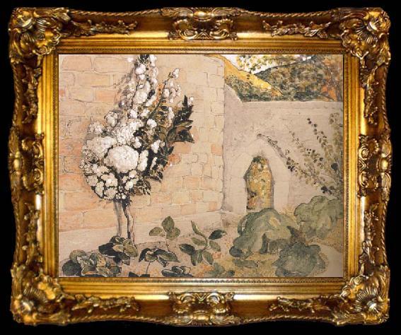 framed  Samuel Palmer Pear Tree in a Walled Garden, ta009-2